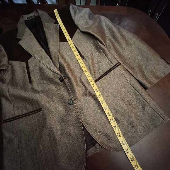 Circle S Dallas Tx Western Retro Boise Yoke Brown Sport Coat Jacket Men Size 44R - Picture 15 of 16